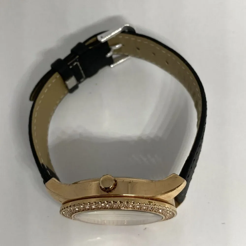 Fossil Stella ES3590 Women's Black Leather Analog Dial Quartz Wrist Watch OP796